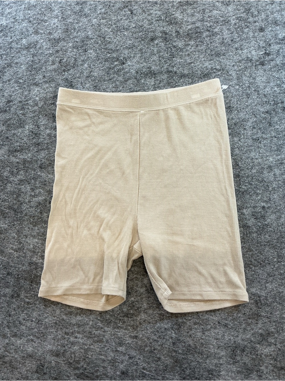 Joah Brown Neutral Ribbed Knit Shorts in Beige Size XS/S
